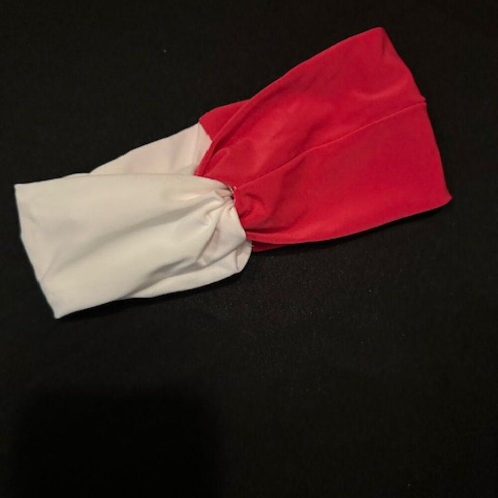 Hot Pink & White Turban Headband  - kids  7237  Handmade NWT Boutique